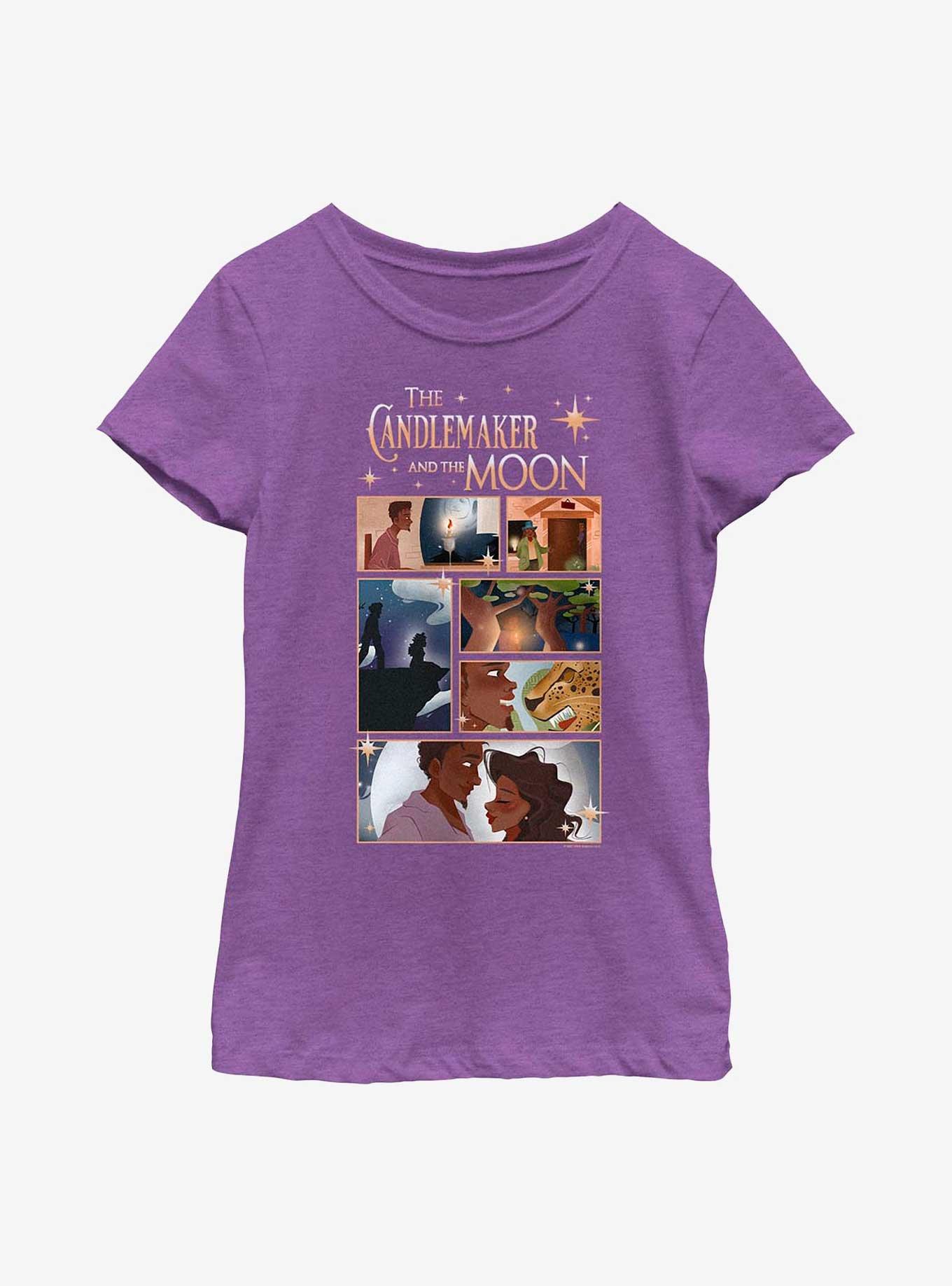 Anboran The Candlemaker and the Moon Collage Youth Girls T-Shirt, PURPLE BERRY, hi-res