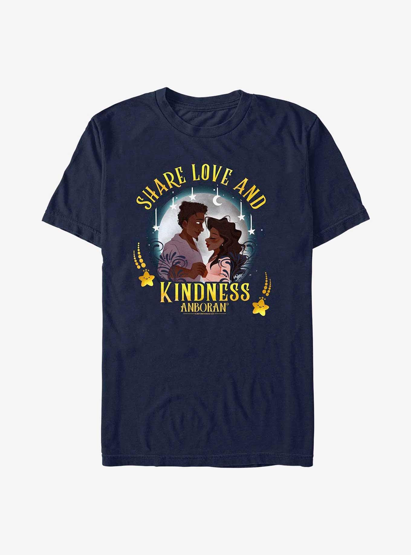 Anboran Share Love and Kindness T-Shirt, NAVY, hi-res