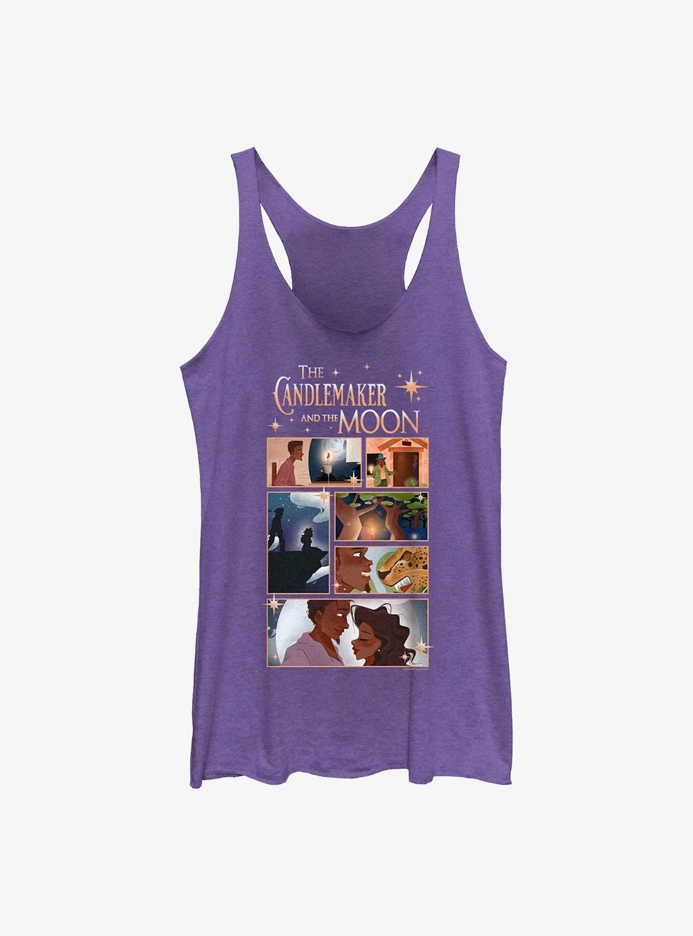 Anboran The Candlemaker and the Moon Collage Womens Tank Top, PUR HTR, hi-res