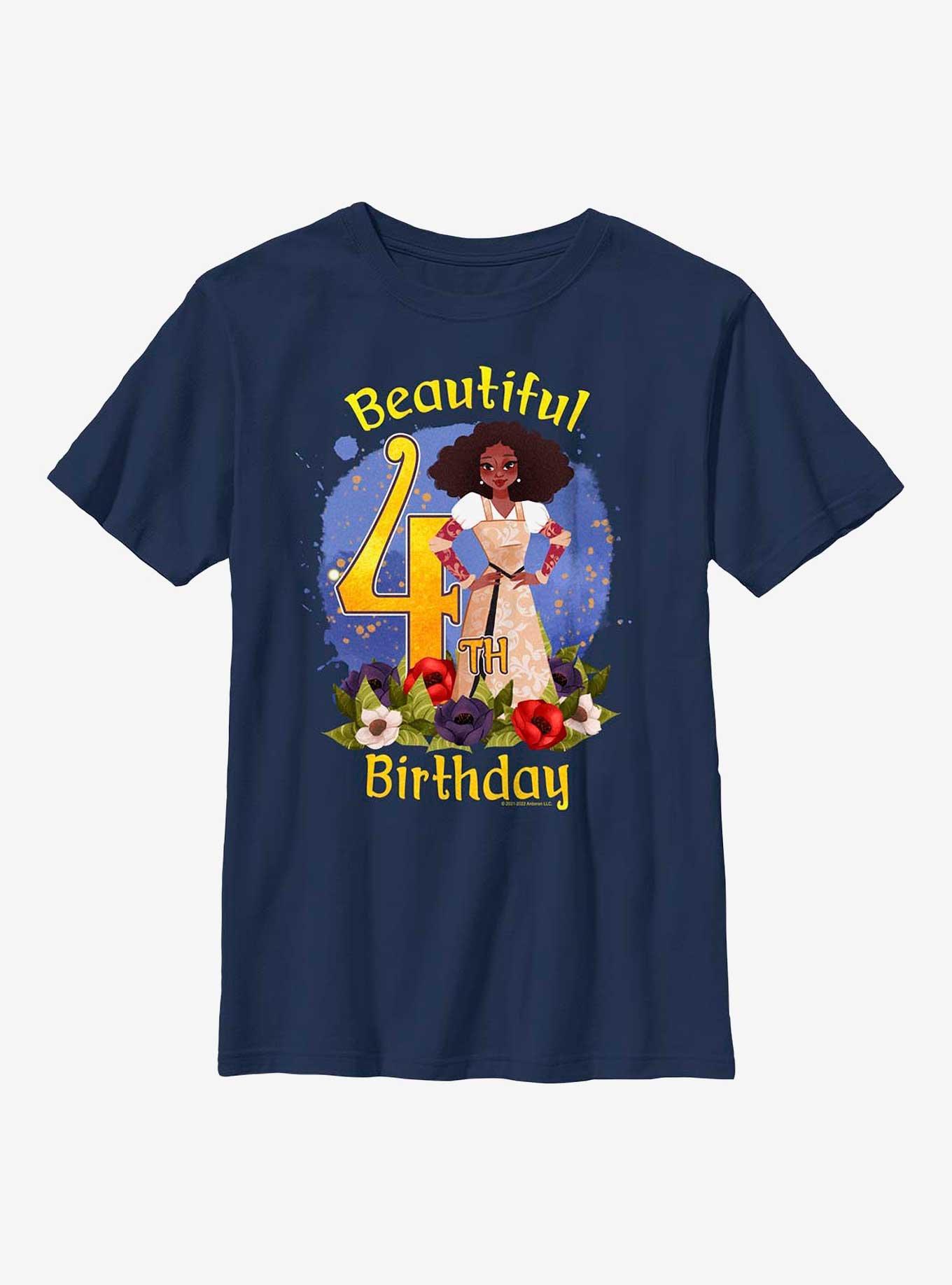 Anboran Beautiful 4th Birthday Youth T-Shirt, , hi-res