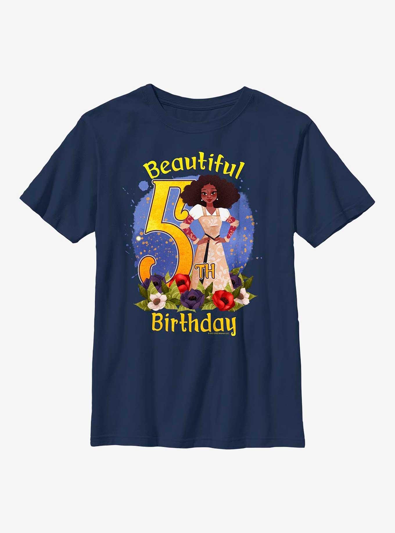 Anboran Beautiful 5th Birthday Youth T-Shirt, , hi-res