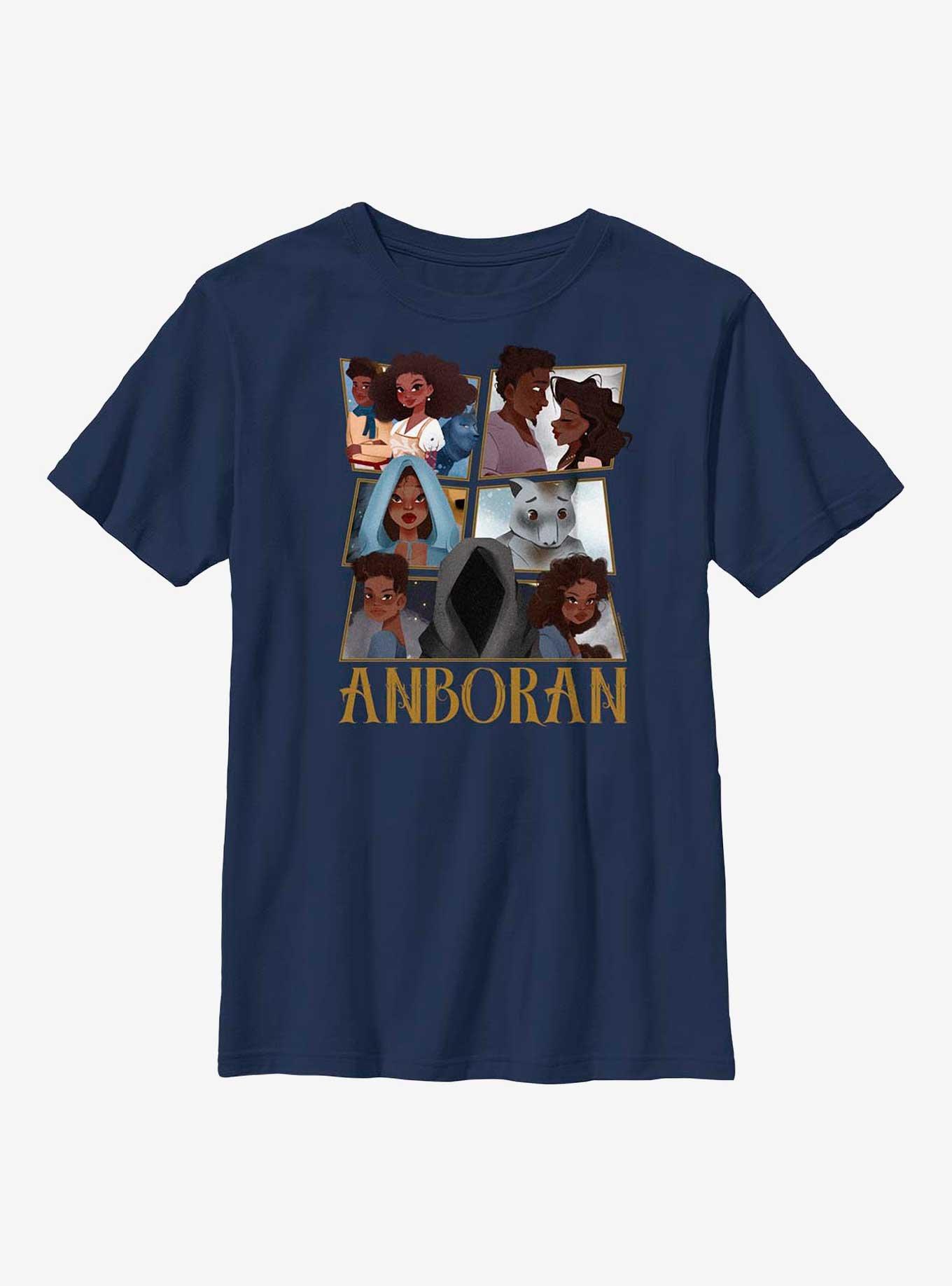 Anboran Collage Youth T-Shirt, NAVY, hi-res