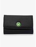 Marvel Loki Helmet Emblem Vegan Leather Foldover Flap Wallet, , hi-res