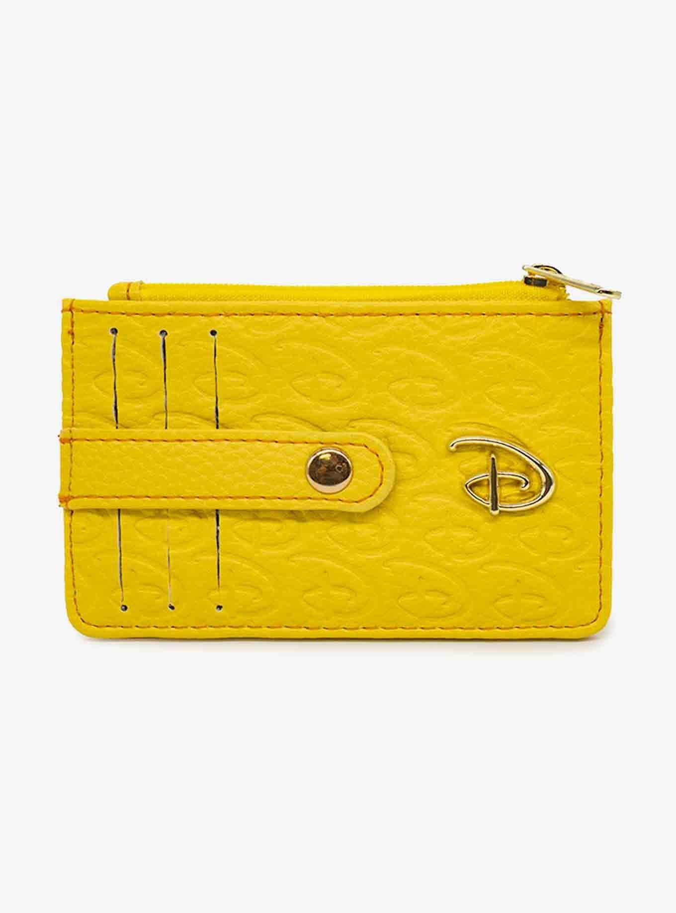 Disney Signature D Debossed Yellow Vegan Leather Cardholder, , hi-res