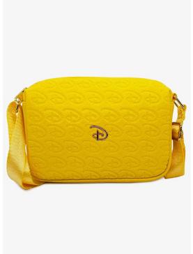 Disney Signature D Debossed Yellow Vegan Leather Crossbody Bag, , hi-res