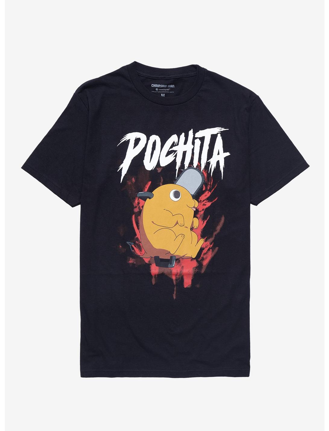 Chainsaw Man Pochita Metal T-Shirt, BLACK, hi-res
