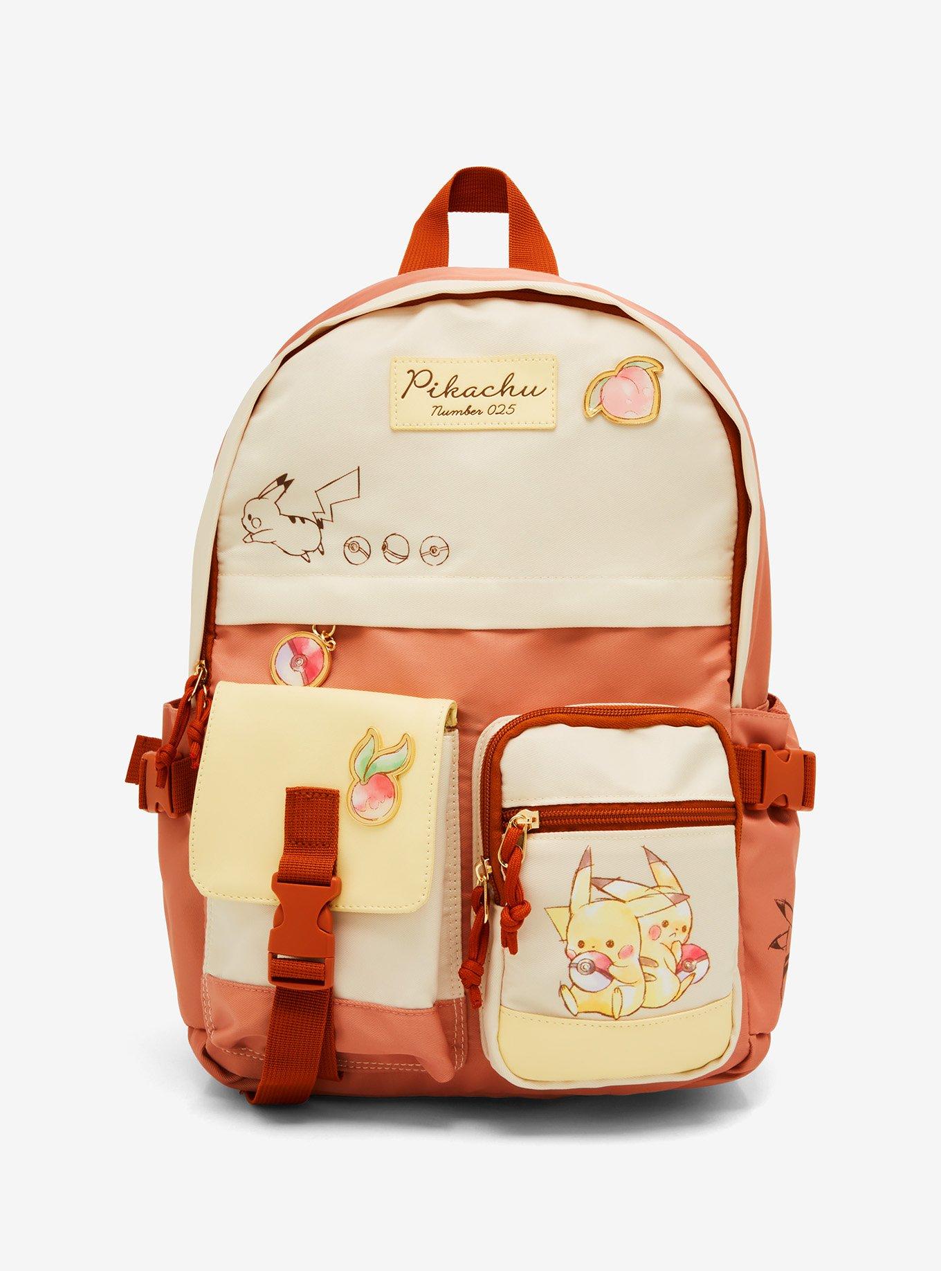 NEW Pokemon Pikachu Backpack Lunch box School Bag Kid Bookbag Red