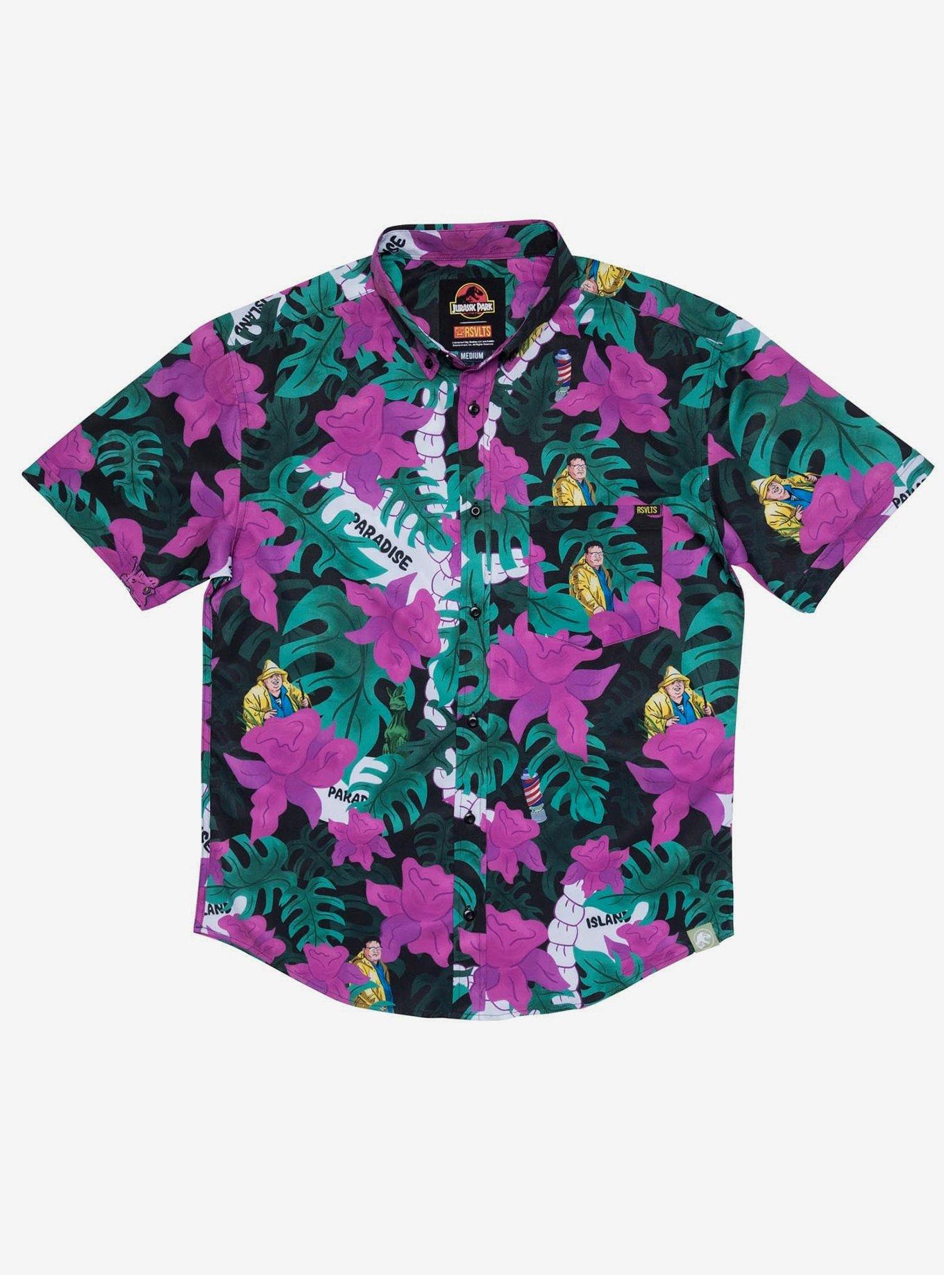 RSVLTS Jurassic Park Nobody Cares KUNUFLEX Short Sleeve Shirt, , hi-res