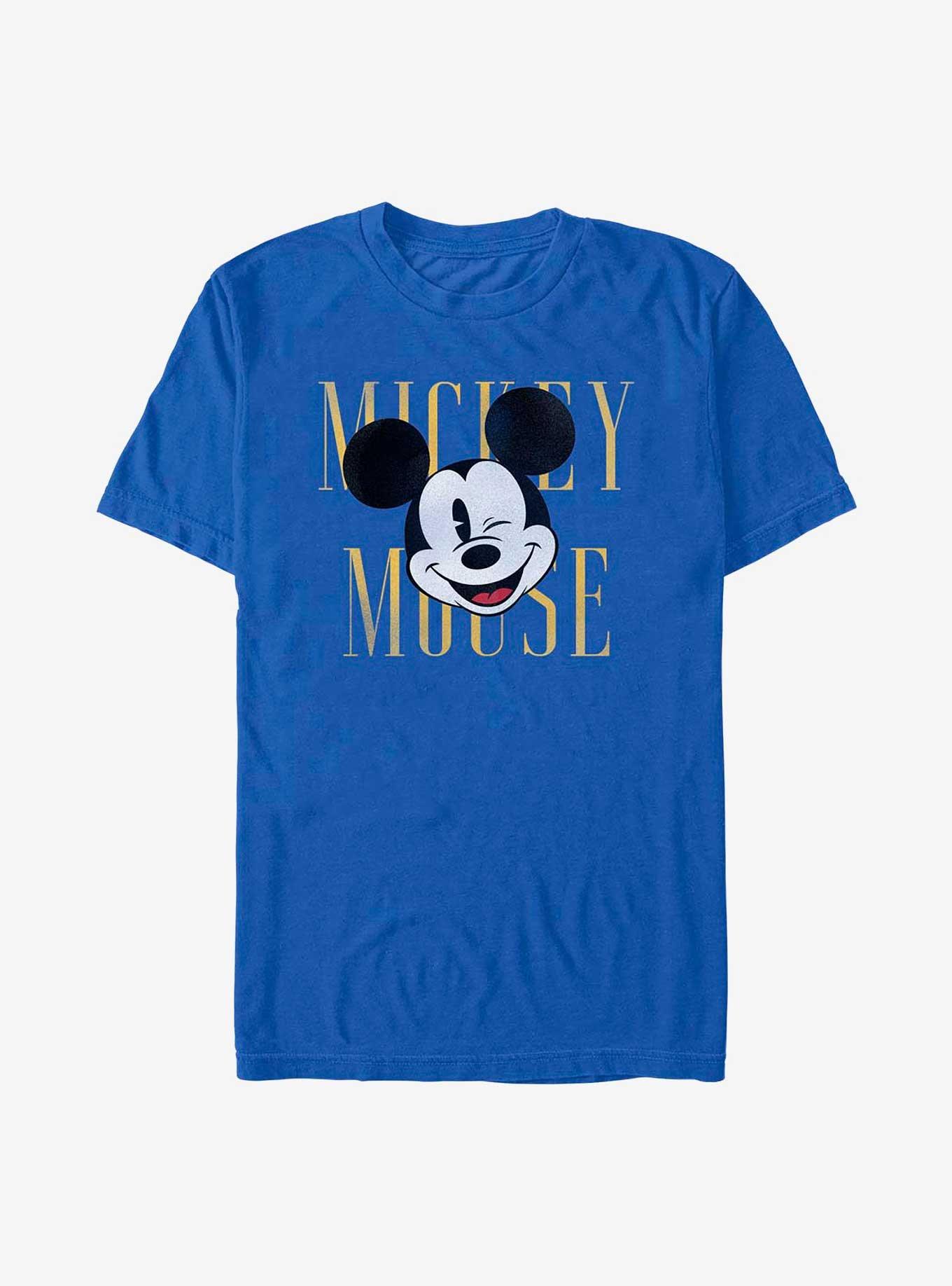 Disney Mickey Mouse Face Wink T-Shirt, ROYAL, hi-res