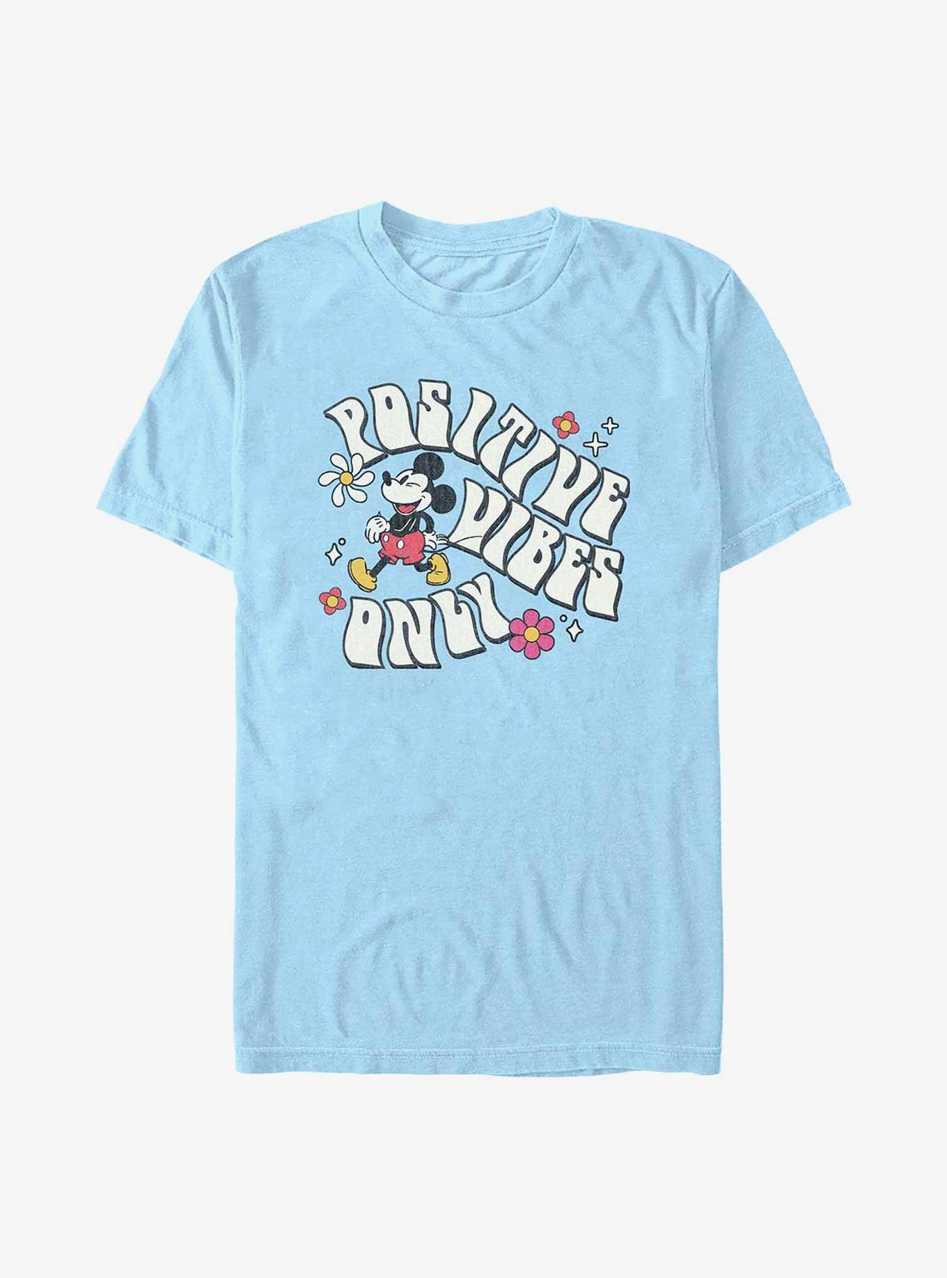 Disney Mickey Mouse Positive Vibes T-Shirt, LT BLUE, hi-res