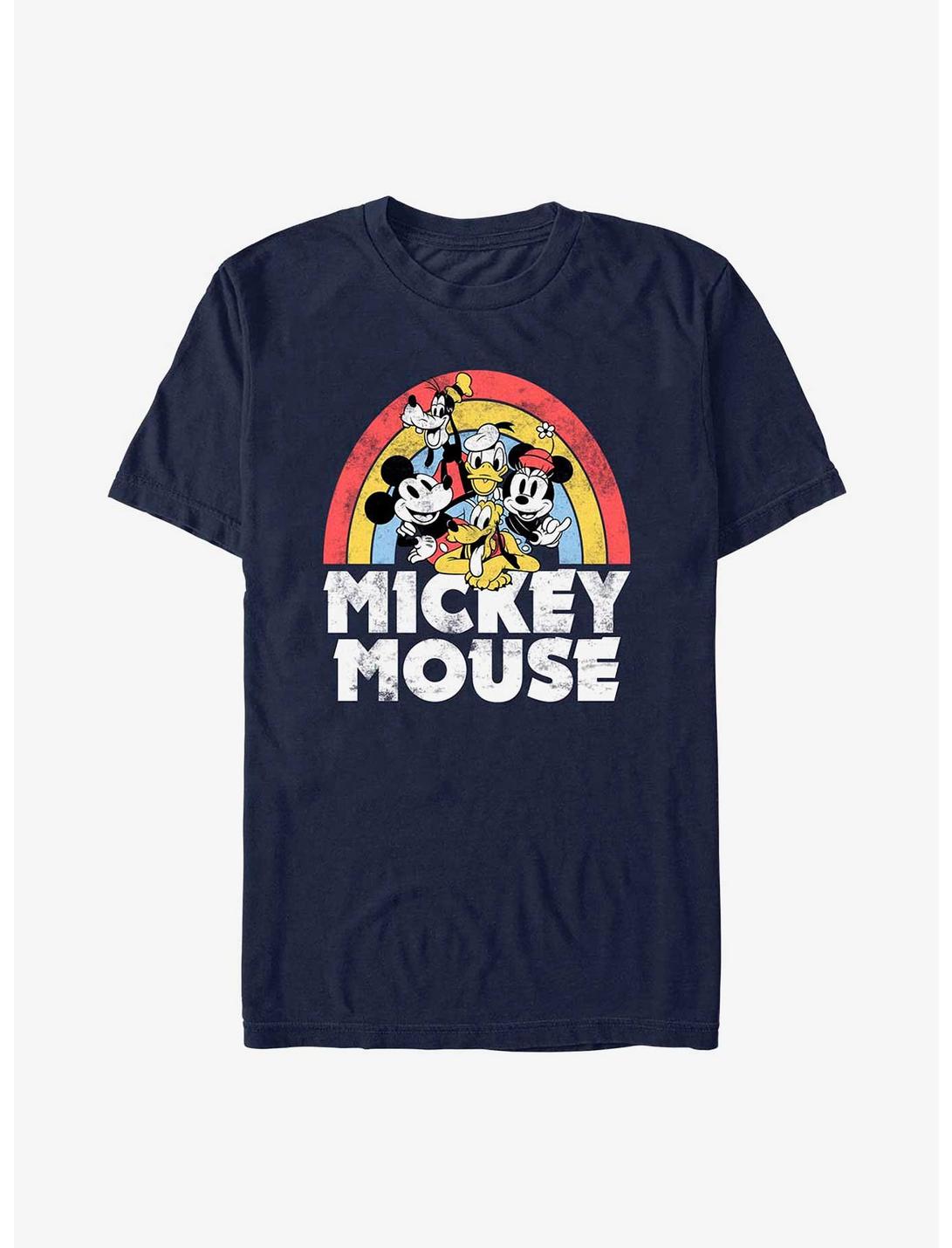 Disney Mickey Mouse Friends Under The Rainbow T-Shirt, NAVY, hi-res