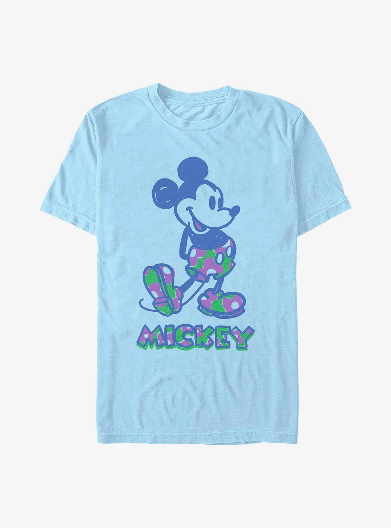 Disney Mickey Mouse Sketch Floral Fill T-Shirt, , hi-res