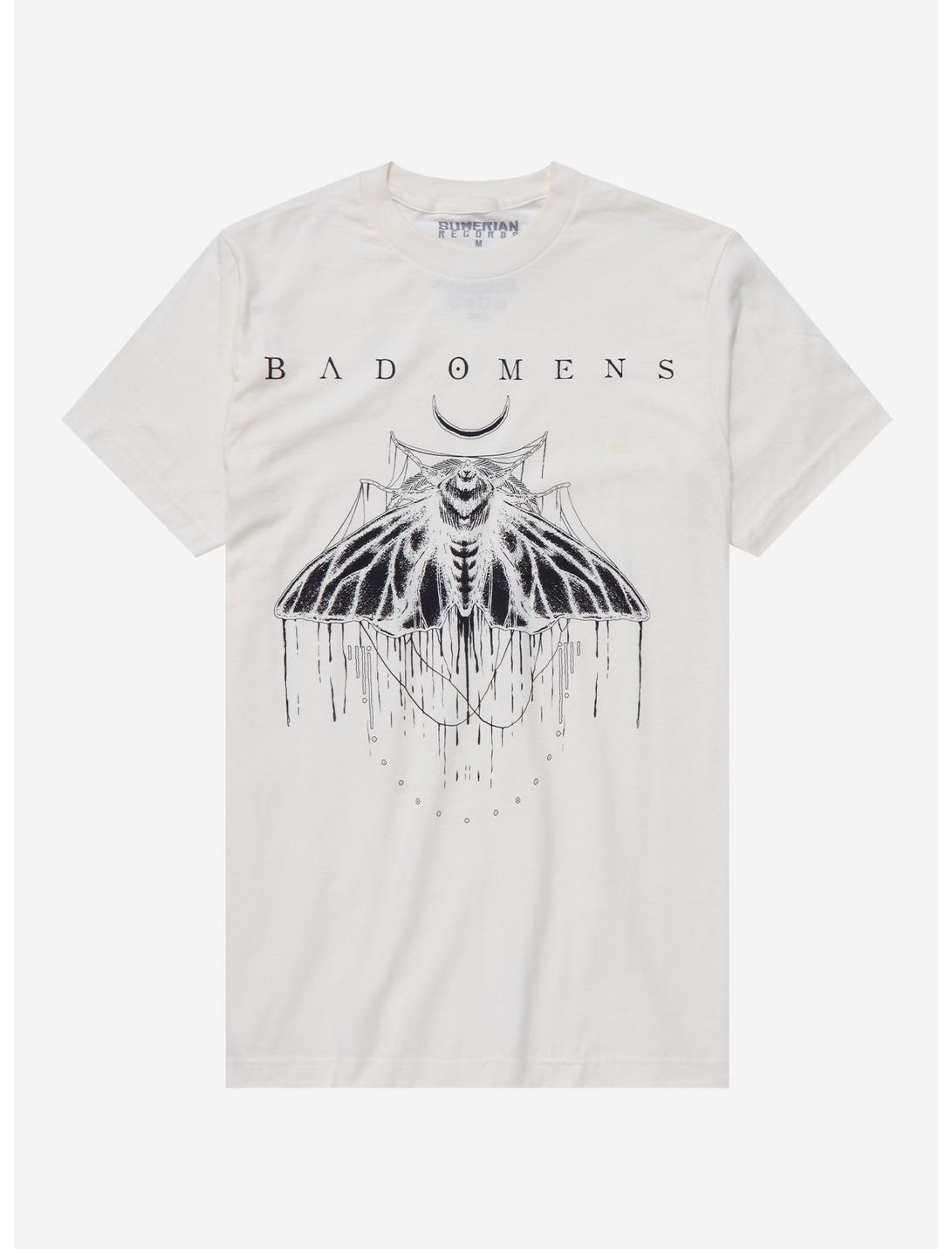 Bad Omens Moth Boyfriend Fit Girls T-Shirt, BEIGE, hi-res