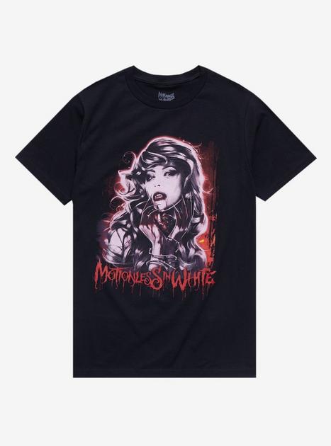 Motionless in white ハロウィン Tシャツ Motionless In White Vampire Boyfriend Fit Girls T-Shirt | Hot Topic