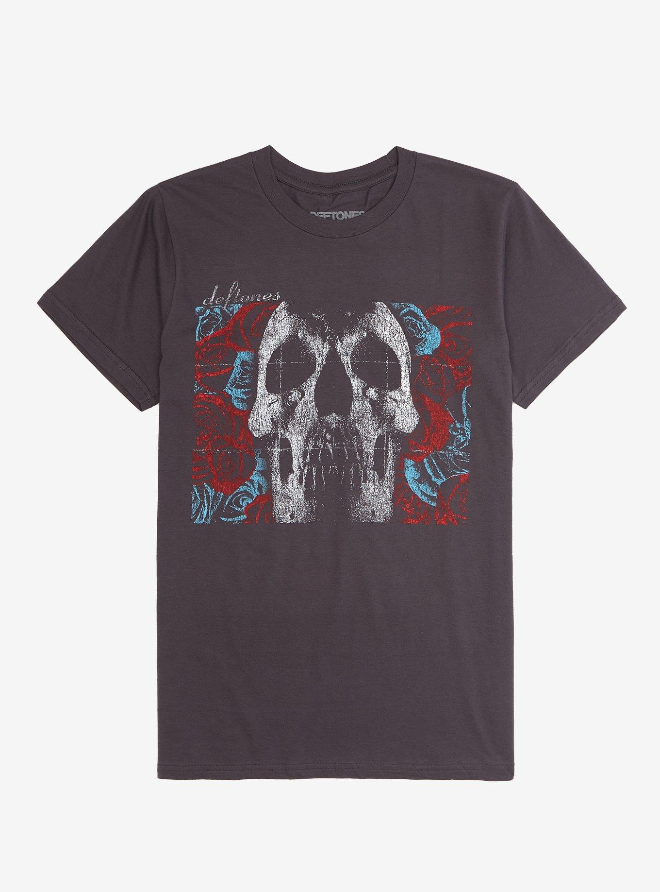 Deftones SKulls & Roses Boyfriend Fit Girls T-Shirt