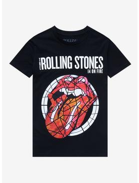 The Rolling Stones 14 On Fire Boyfriend Fit Girls T-Shirt, , hi-res
