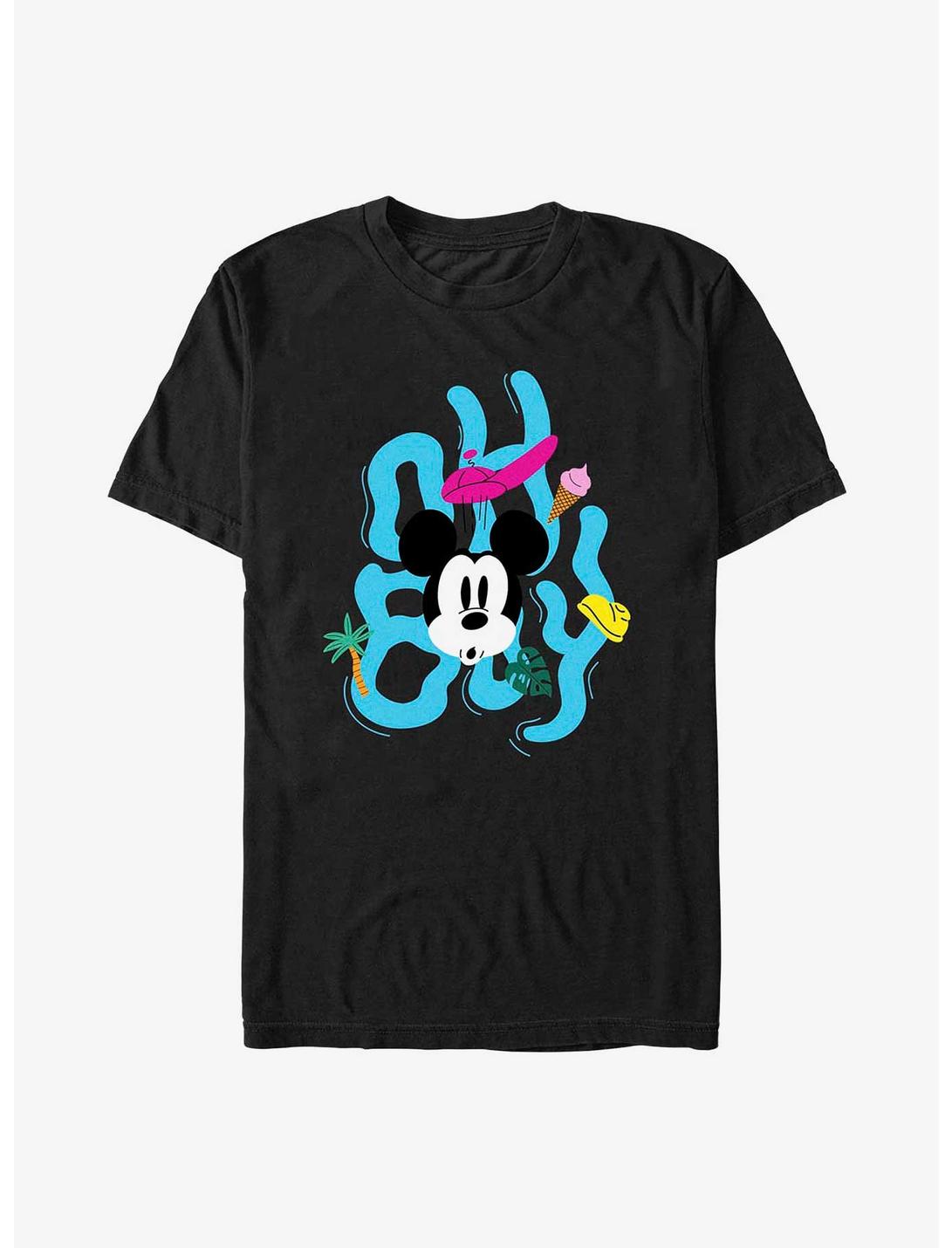 Disney Mickey Mouse Oh Boy Face T-Shirt, BLACK, hi-res