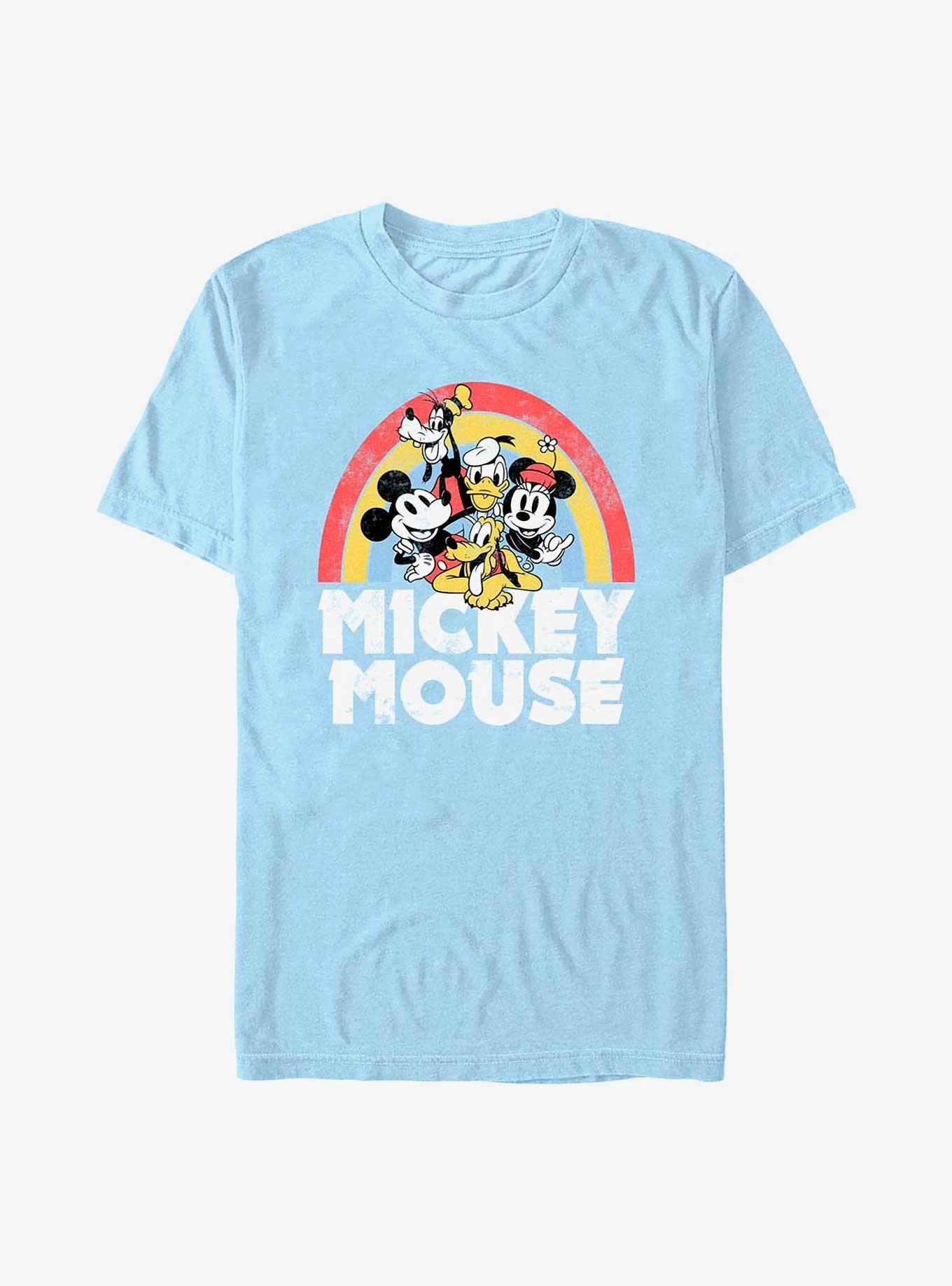 Disney Mickey Mouse Friends Under The Rainbow T-Shirt, LT BLUE, hi-res