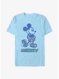 Disney Mickey Mouse Sketch Floral Fill T-Shirt, LT BLUE, hi-res