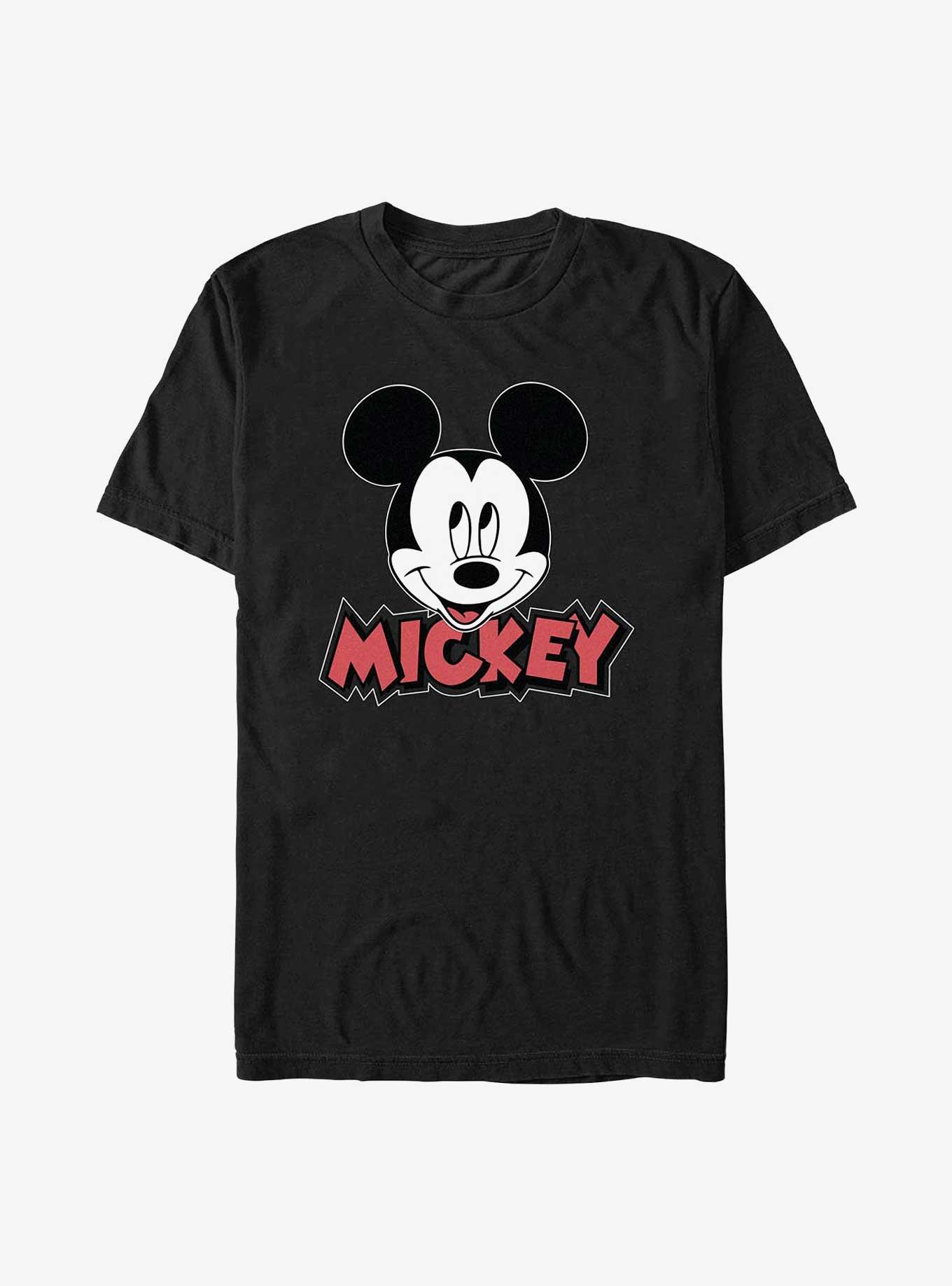 Disney Mickey Mouse Vintage Mickey Face T-Shirt, BLACK, hi-res