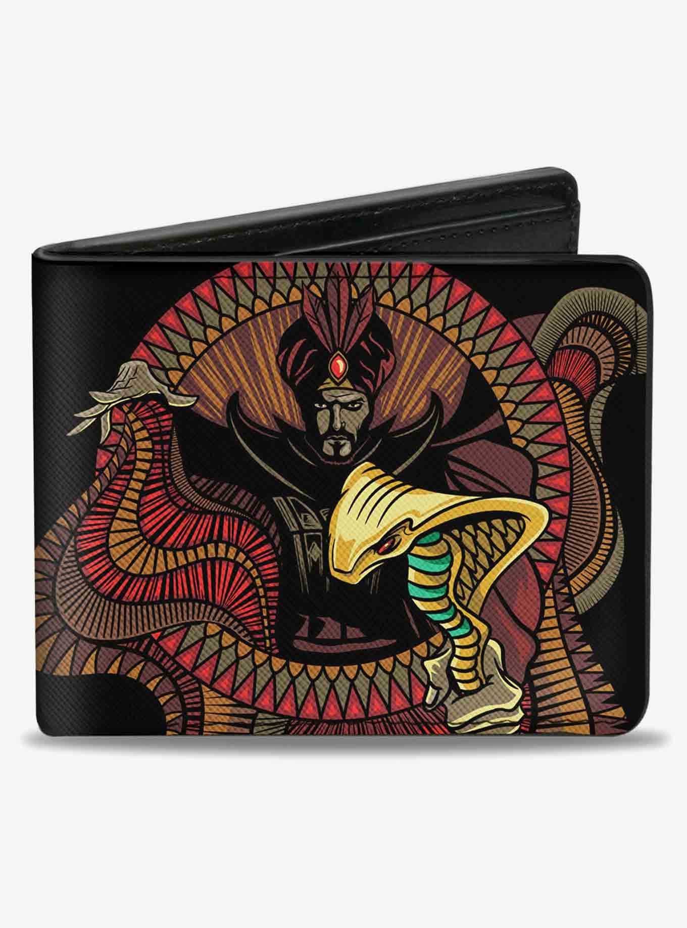 Disney Aladdin 2019 Jafar Snake Staff Dark and Mysterious Multi Bifold Wallet, , hi-res