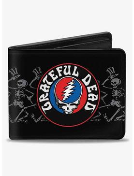 Grateful Dead Steal Your Face Logo Dancing Skeletons Bifold Wallet, , hi-res