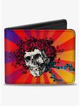 Grateful Dead Skull Roses Rays Ombre Bifold Wallet, , hi-res