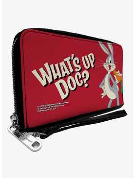 Looney Tunes Bugs Bunny Whats Up Doc Carrot Pose Zip Around Wallet, , hi-res
