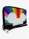 Disney Mickey Mouse Pride Ears Icon Rays Rainbow Zip Around Wallet, , hi-res