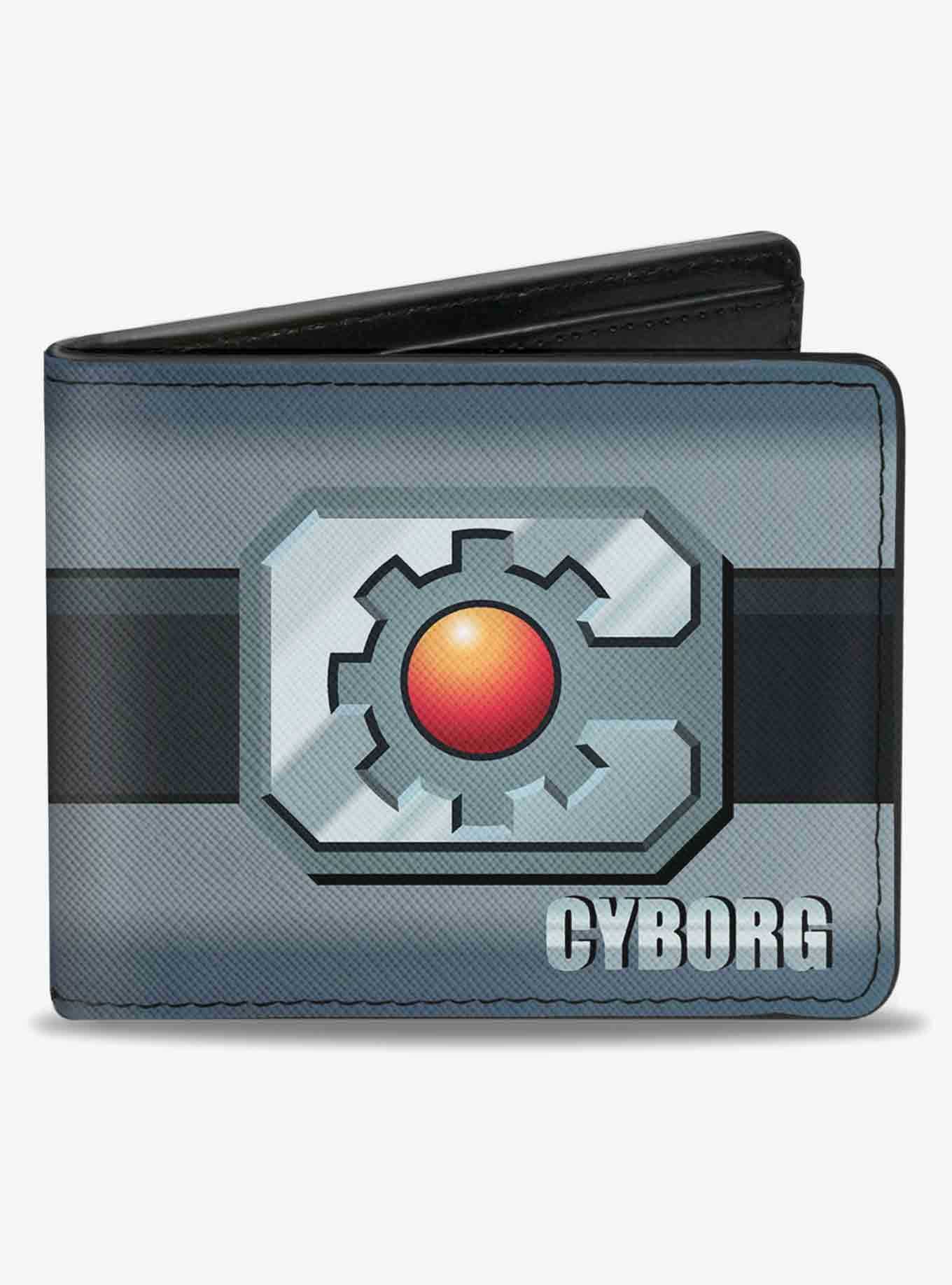 DC Comics Cyborg Icon Stripe Bifold Wallet, , hi-res