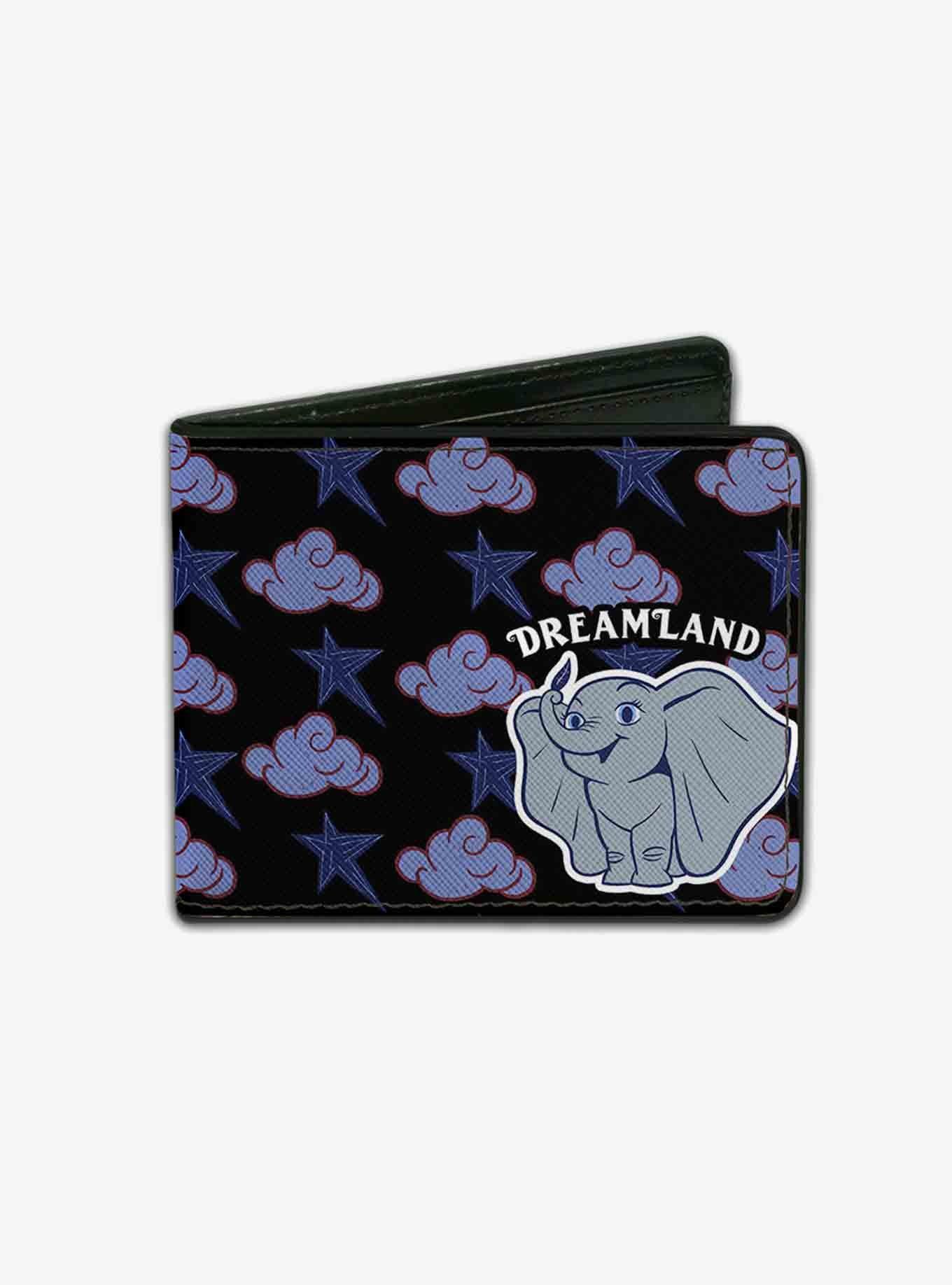 Disney Dumbo Smiling Dreamland Clouds Stars Bifold Wallet Hot Topic