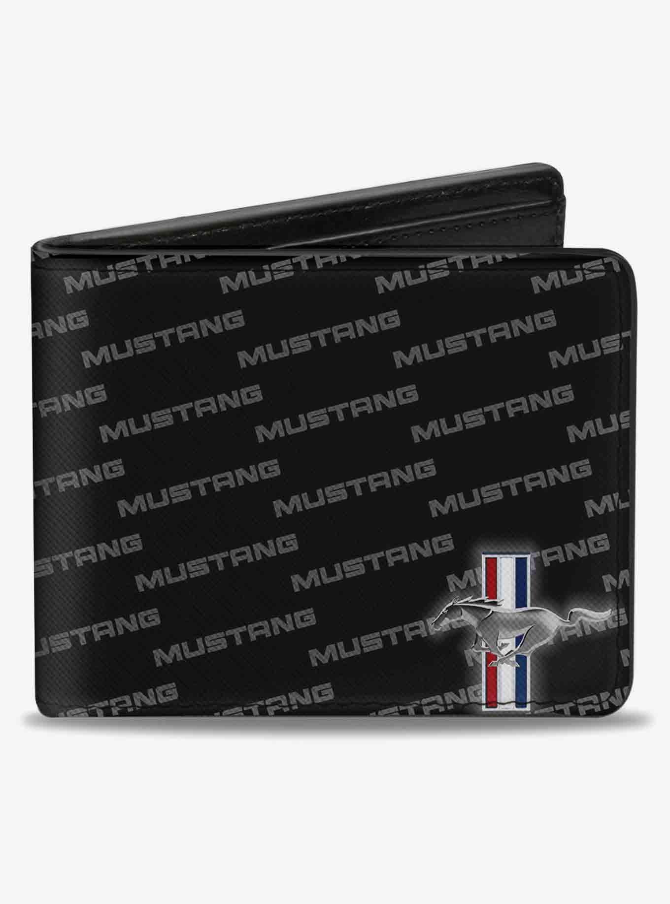Ford Mustang Bars Corner Text Bifold Wallet, , hi-res