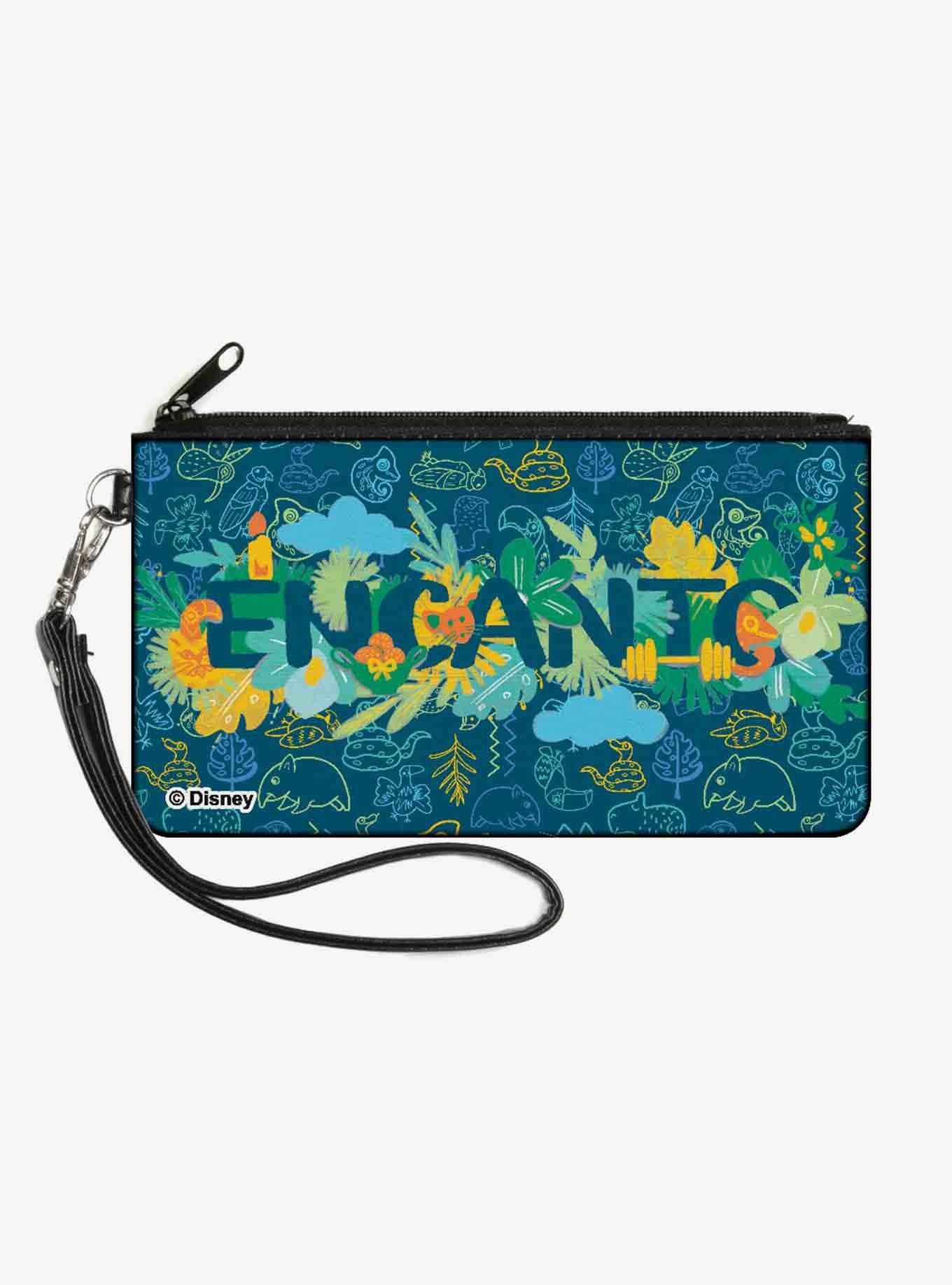 Disney Encanto Floral Logo Canvas Zip Clutch Wallet Hot Topic