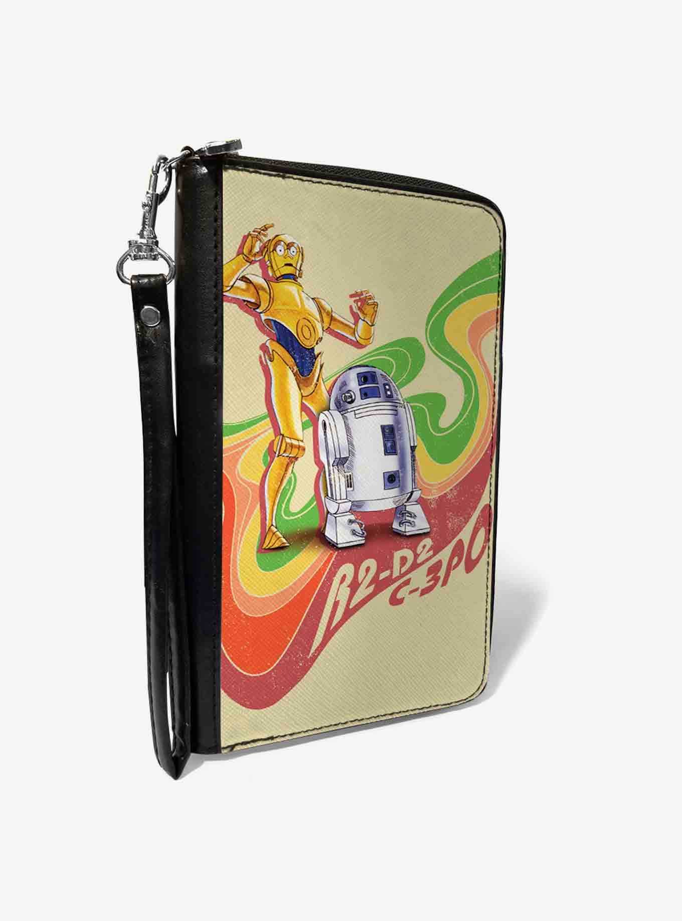 Star Wars C3PO and R2D2 Wave Pose Zip Around Wallet, , hi-res