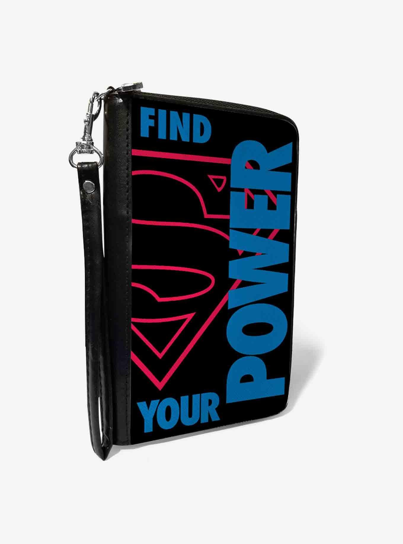 DC Comics Superman Shield Find Your Power Zip Around Wallet, , hi-res