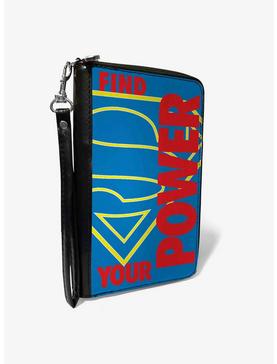 DC Comics Superman Shield Find Your Power Zip Around Wallet, , hi-res