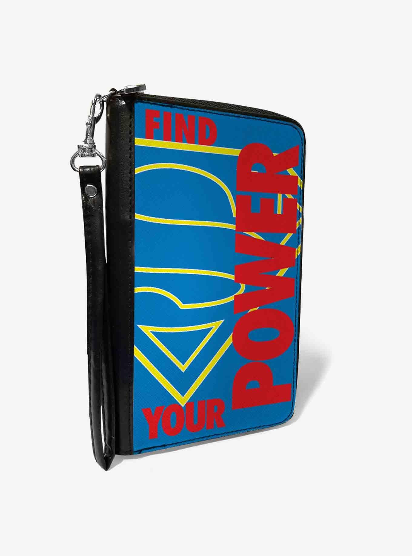 DC Comics Superman Shield Find Your Power Zip Around Wallet, , hi-res