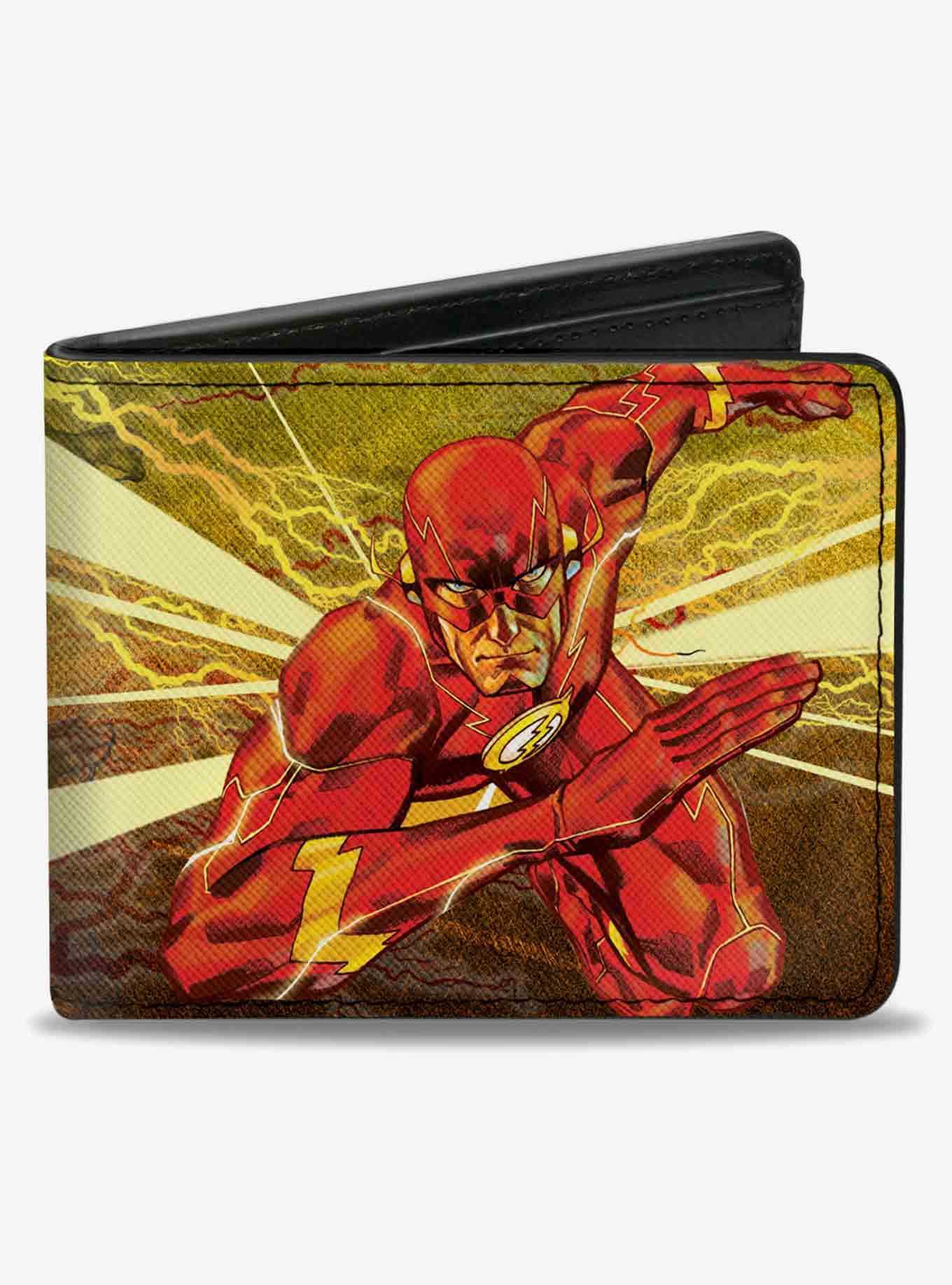 DC Comics The Flash Rebirth Running Action Pose Rays Bifold Wallet, , hi-res