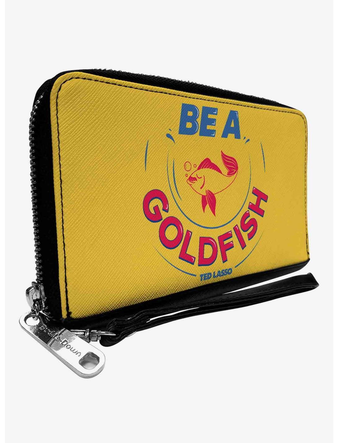 Ted Lasso Be a Goldfish Quote Zip Around Wallet, , hi-res