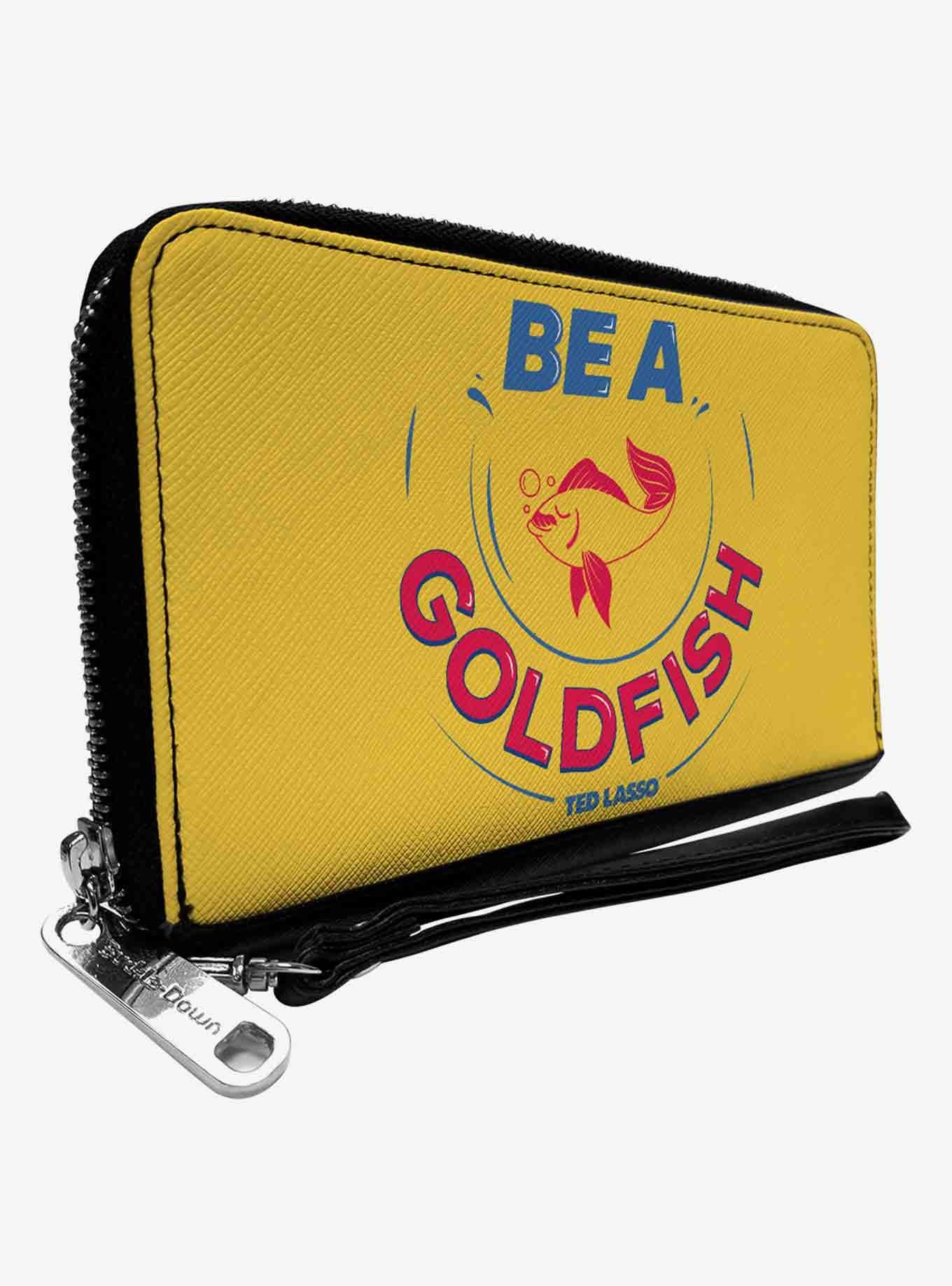 Ted Lasso Be a Goldfish Quote Zip Around Wallet, , hi-res