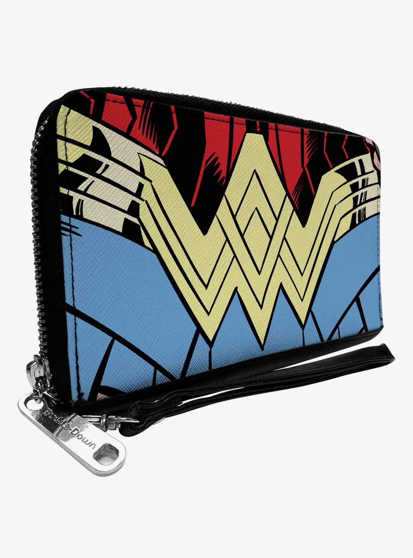 DC Comics Wonder Woman 1984 WW Belt Logo Close Up Zip Around Wallet, , hi-res