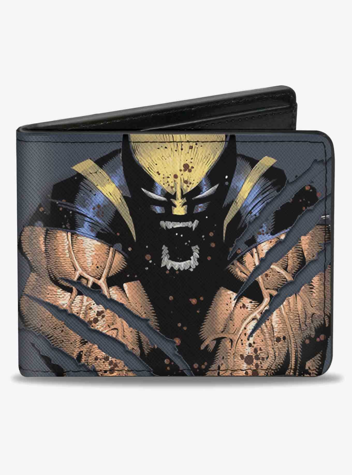 Marvel X-Men Wolverine Clawing Pose Splatter Bifold Wallet, , hi-res