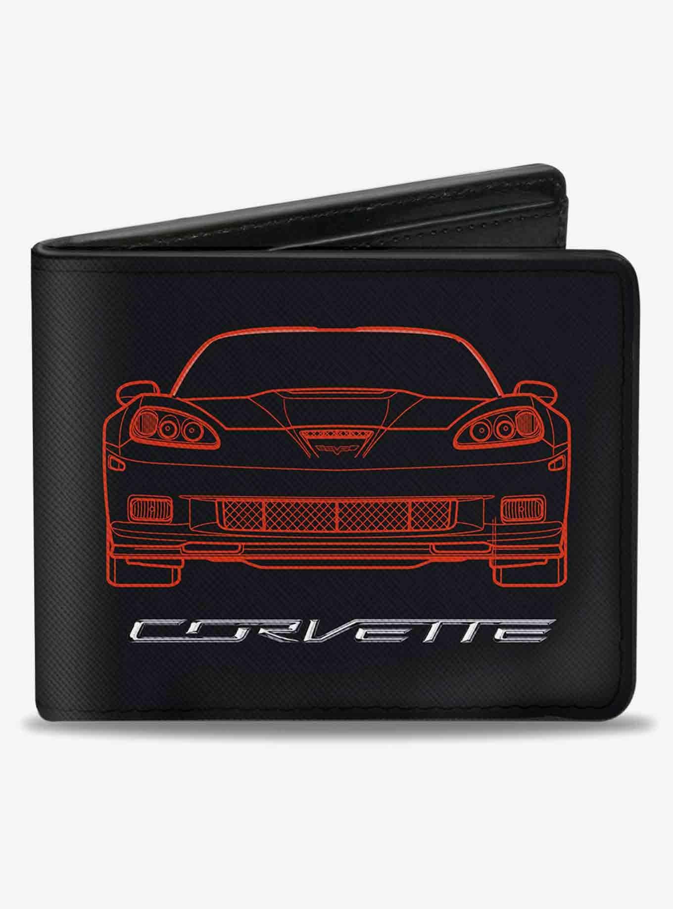 C6 Frontview Rearview Blueprints Bifold Wallet, , hi-res