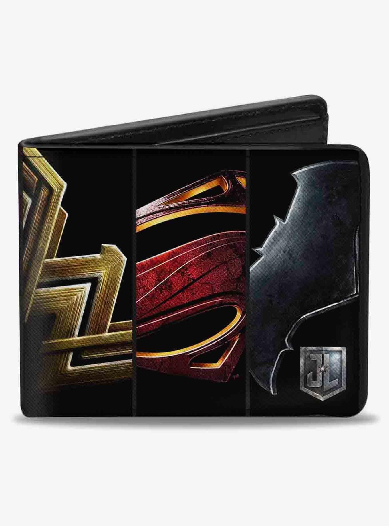 DC Comics Justice League 2017 6 Superhero Icon Blocks Bifold Wallet, , hi-res