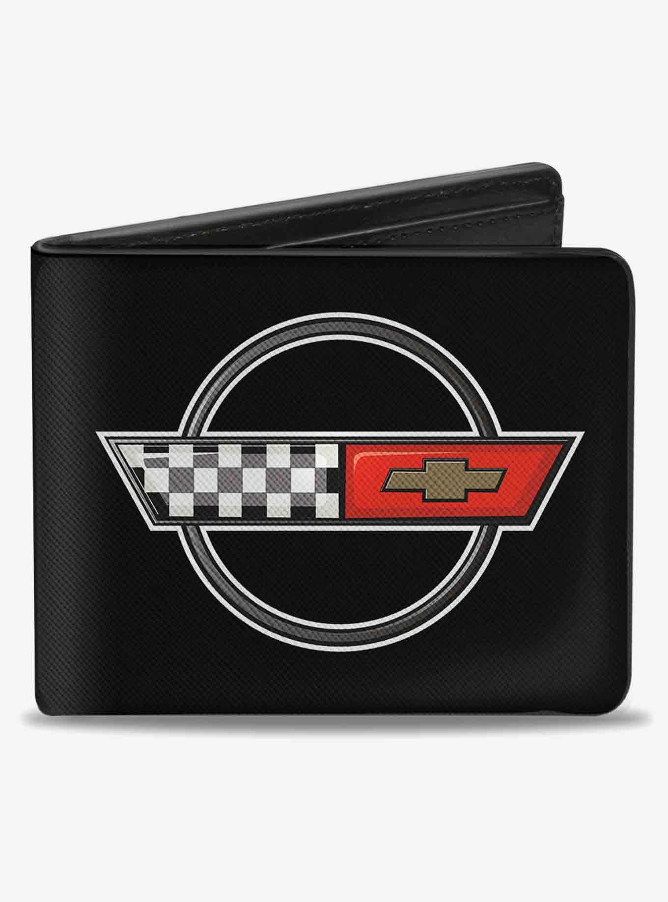 Corvette C4 Checker Bowtie Logo Bifold Wallet, , hi-res