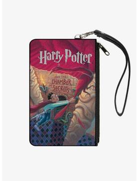 Harry Potter and The Chamber of Secrets Book Cover Drawing Canvas Zip Clutch Wallet, , hi-res