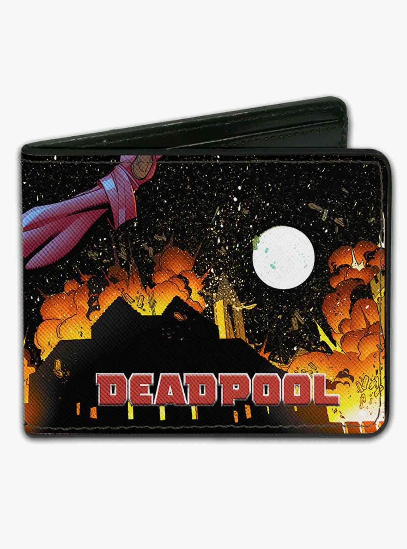 Marvel Deadpool Building Explosion Pose Bifold Wallet, , hi-res