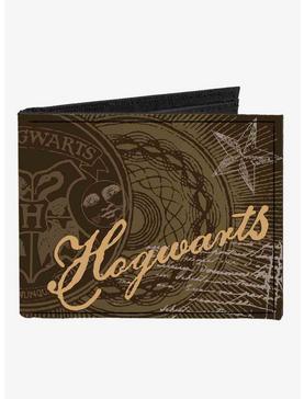 Harry Potter Hogwarts Symbols Collage House Badges Canvas Bifold Wallet, , hi-res