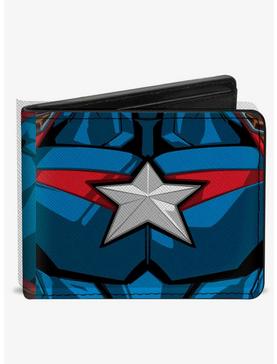 Marvel Captain America Character Close Up Chest and Back Bifold Wallet, , hi-res