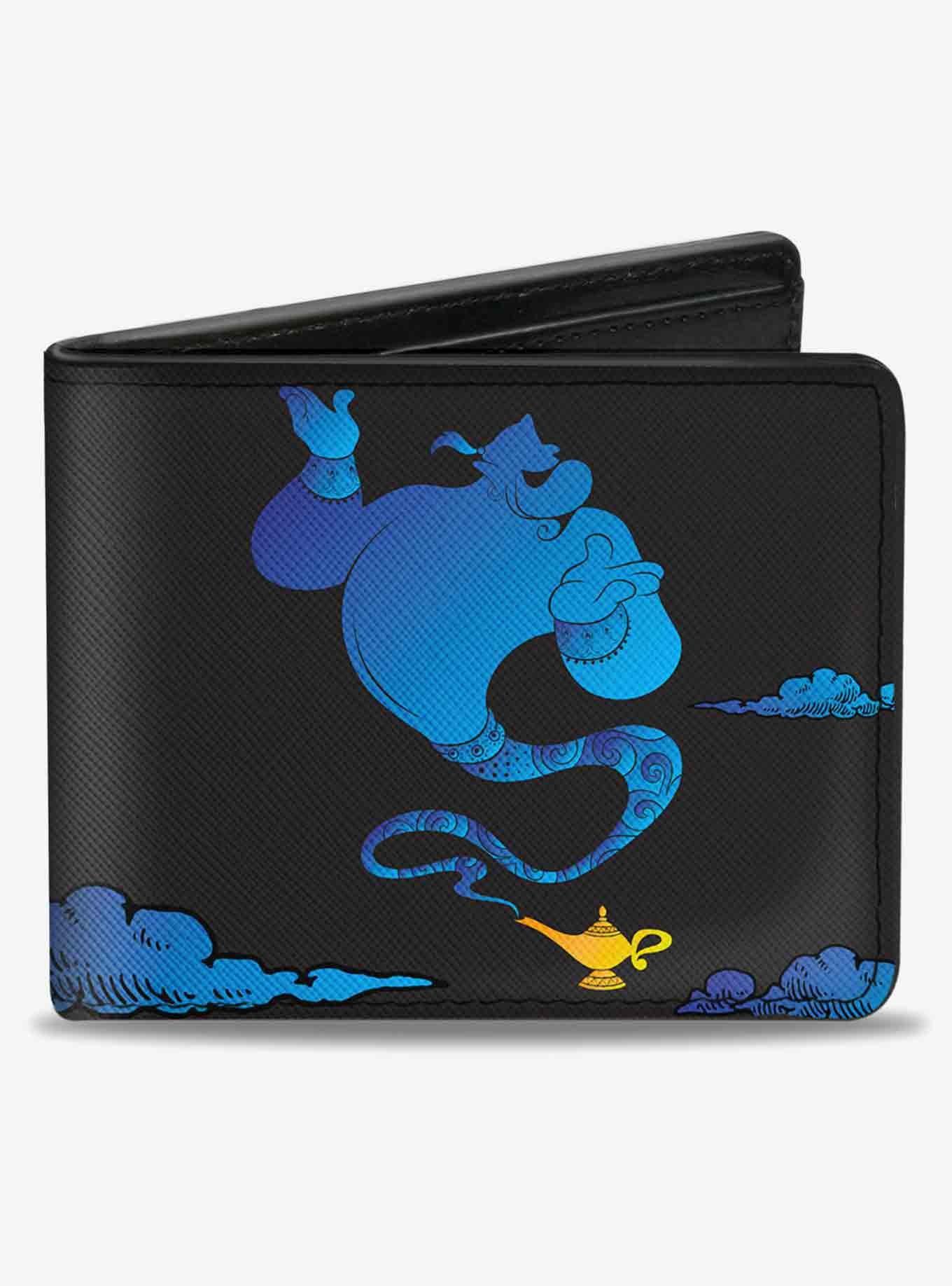 Disney Aladdin Genie Lamp Silhouette Pose Clouds Bifold Wallet, , hi-res